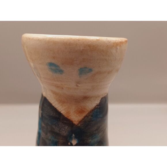 Arts and Crafts Studio Art Pottery "Picasso Style" Man & Woman Candlestick Set - Picture 15 of 16